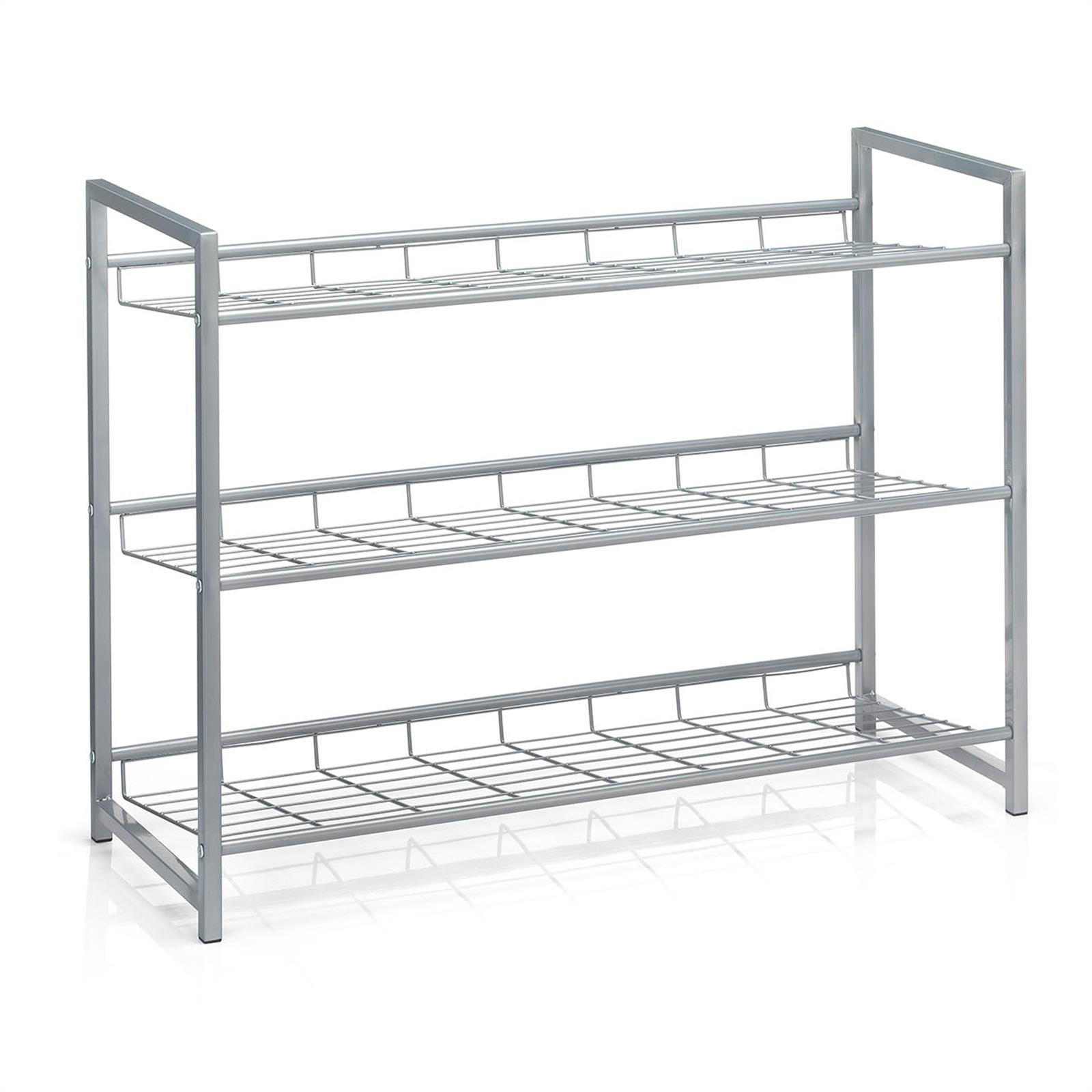 SCHUHREGAL SYSTEM - Silberfarben, Metall (81/60/30cm) - CARO-Möbel