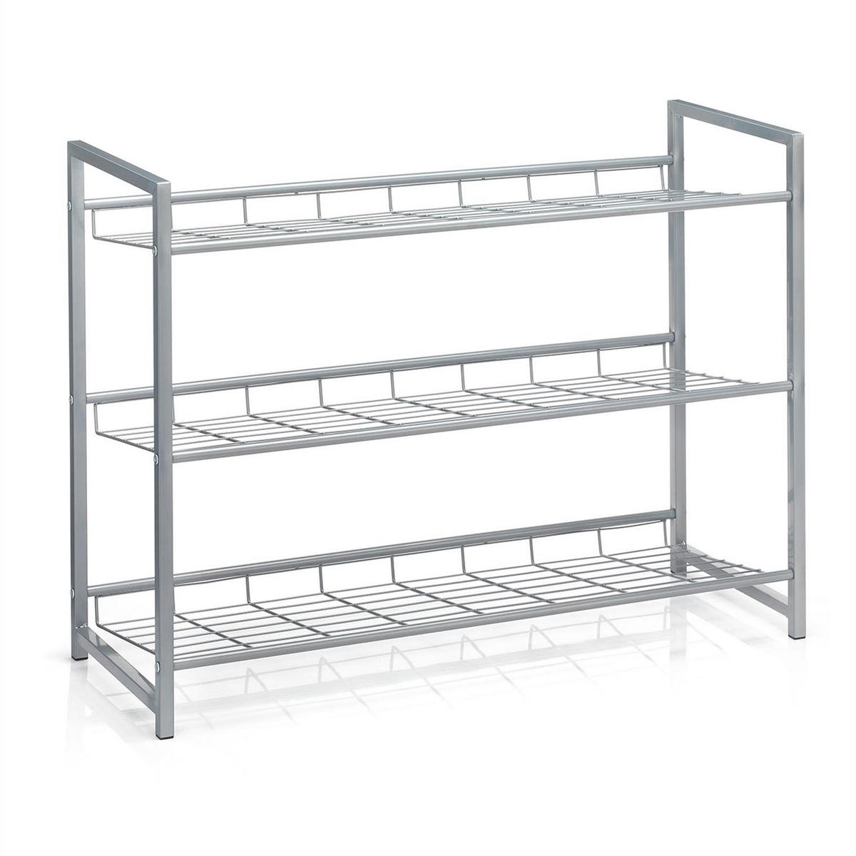 SCHUHREGAL SYSTEM - Silberfarben, Metall (81/60/30cm) - CARO-Möbel