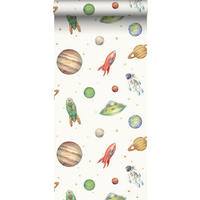 TAPETE Weltraum 53 cm x 10.05 m - Weiß, Papier (53/0.1cm) - Sanders & Sanders