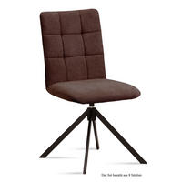 ESSZIMMERSTUHL drehbar (8er-Set) Debora 47x91x60 Schwarz/Braun - Schwarz/Braun, Kunststoff (60/91/47cm) - 58aufmkessel