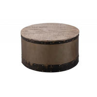 COUCHTISCH rund Mango 78x78x43 braun lackiert HEAVY INDUSTRY #263 - Braun, Holz (78/78/43cm) - Massivmoebel24