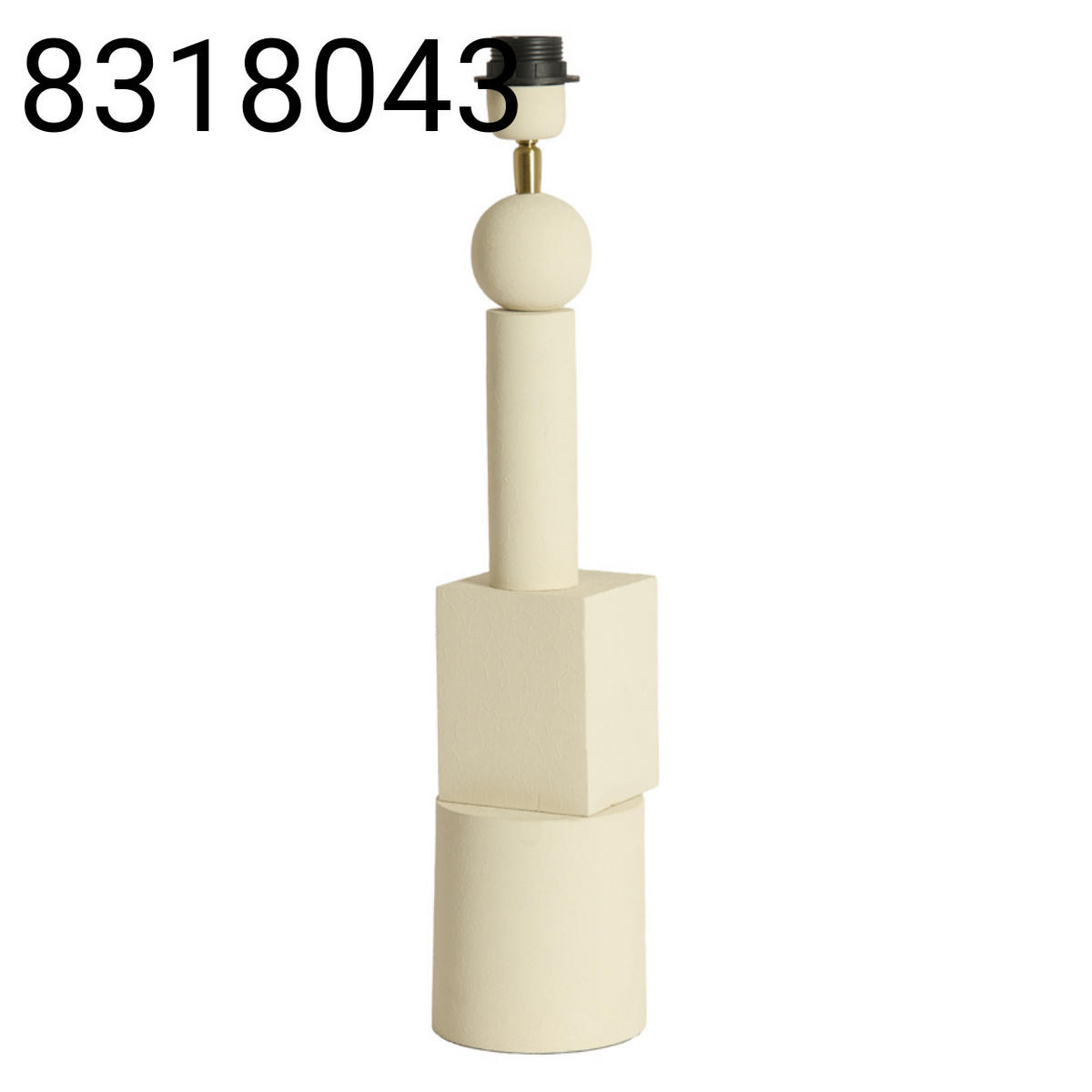 LAMPENFUSS Viviane - Weiß - 13/13/50 cm - Weiß, Metall (13/13/50cm) - Light & Living