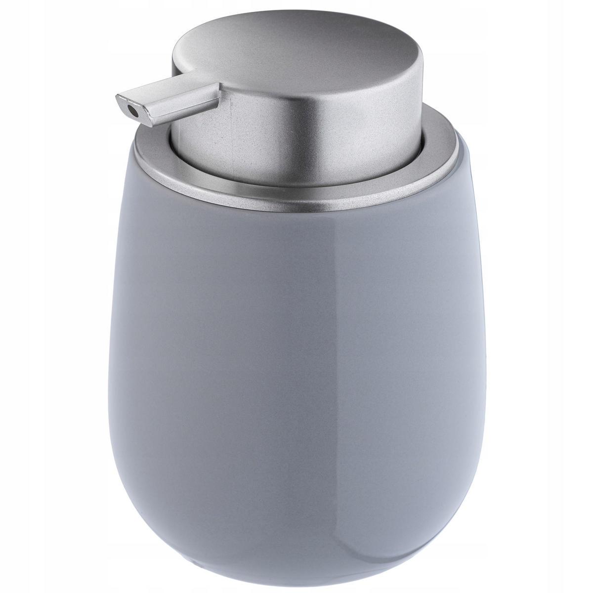 FLÜSSIGSEIFENSPENDER 12 cm, grau - Grau, Keramik (9.5/12cm) - KADAX