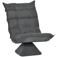 BODENSTUHL, Stahl, Leinenimitat, Grau - Grau, Metall (70/95/62cm) - HOMCOM