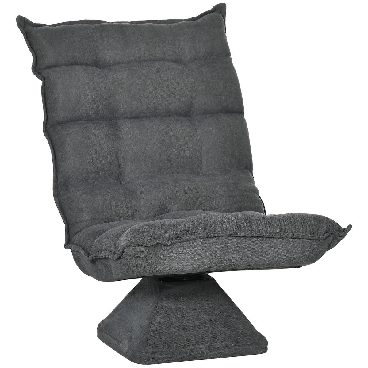 BODENSTUHL, Stahl, Leinenimitat, Grau - Grau, Metall (70/95/62cm) - HOMCOM