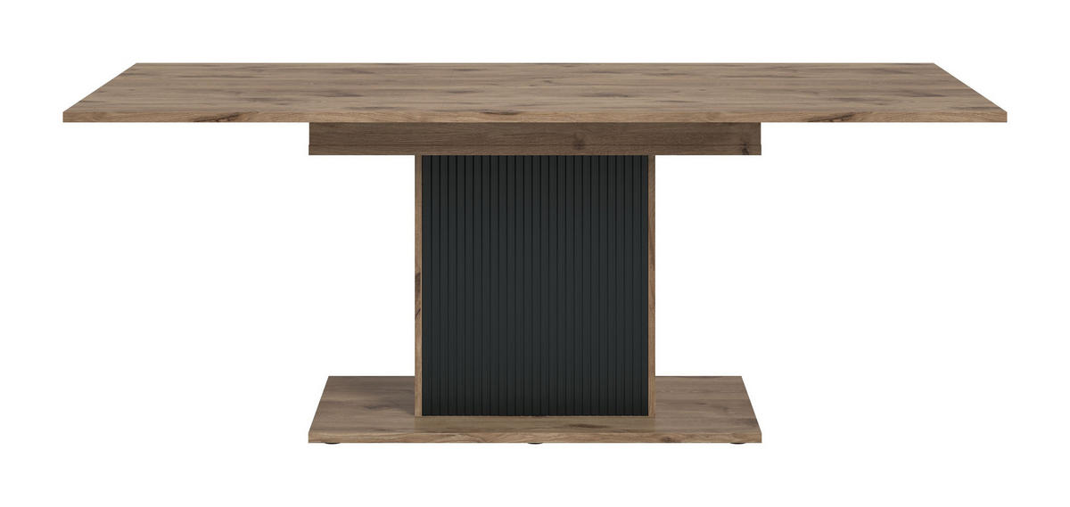 ESSTISCH Onyx (B/H/T: ca. 160/75/90 cm) in Nox Oak Nachbildung/schwarz - Eichefarben, Holzwerkstoff (90/160/75cm)