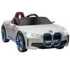 KINDER ELEKTROAUTO, Schwarz/Weiß, Kunststoff+ Eisen - Weiß, Metall (115/67/45cm) - HOMCOM