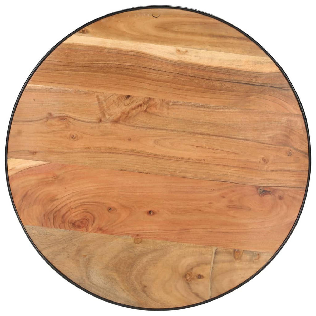 COUCHTISCH Schwarz 68x68x36 cm Akazie Massivholz - Schwarz, Holz (68/68/36cm) - furnicato