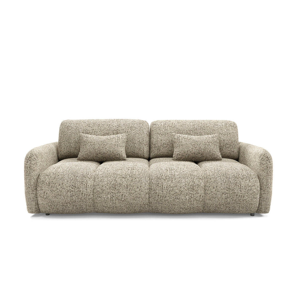 SOFA 3 Sitzplätze Beige meliert - Beige, Holz (236/95/121cm) - Petits-meubles