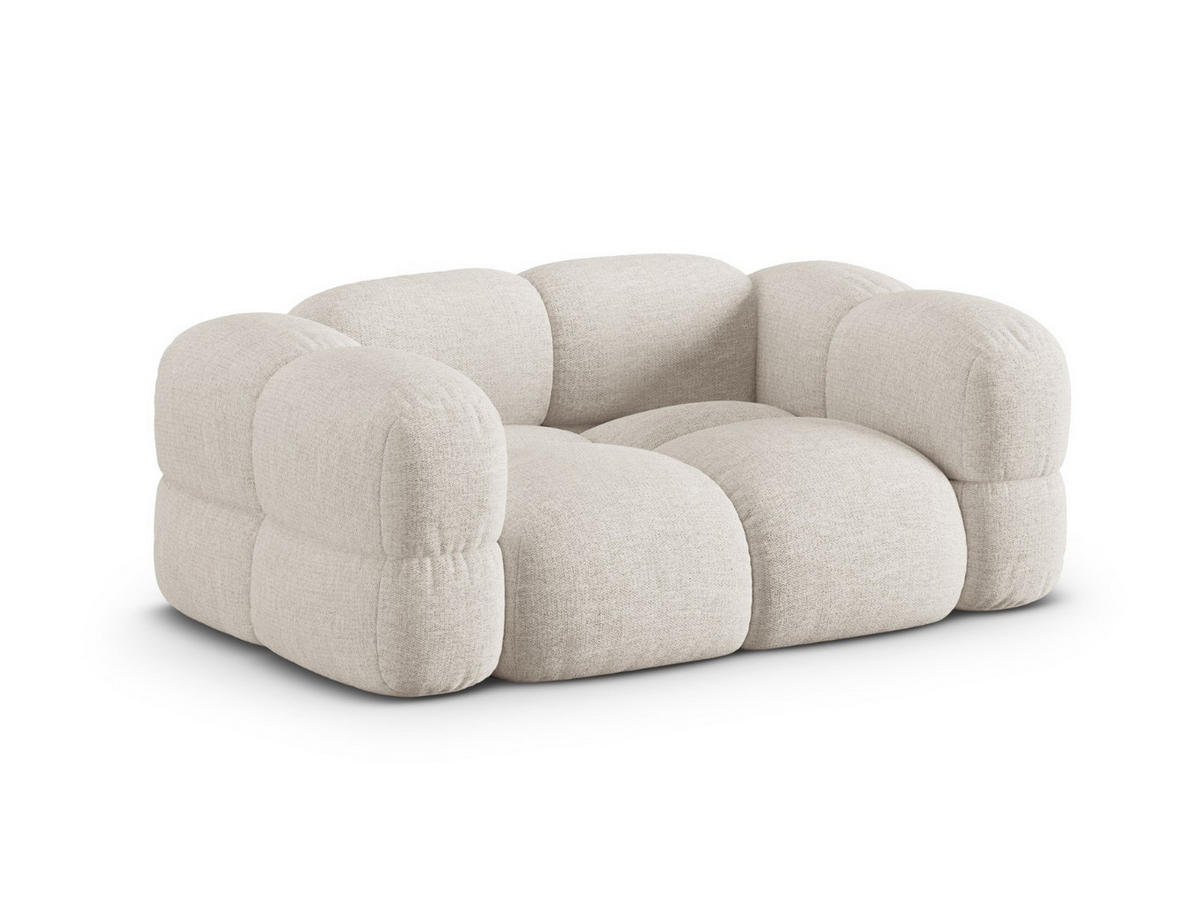 SOFA Loretto aus strukturiertem Stoff beige 2 Sitzplätze - Beige, Textil (100/68/180cm) - Cosmopolitan Design