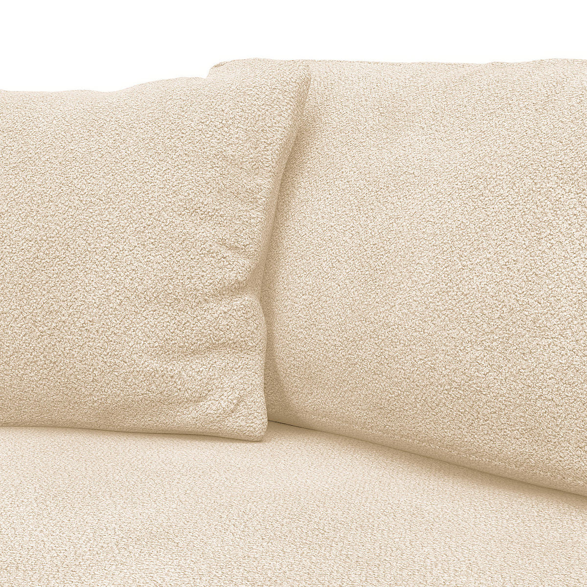 ECKSOFA mit Longchair - Beige/Schwarz, Kunststoff/Textil (238/183cm) - home24