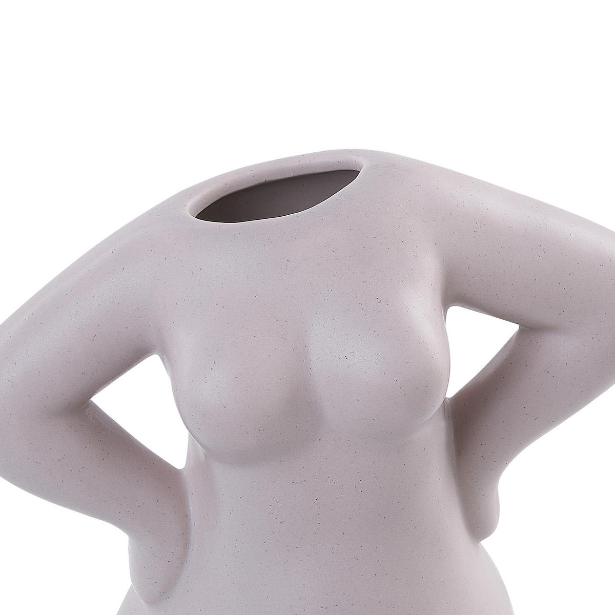 BLUMENVASE Porzellan beige Kilkis - Beige, Keramik (24cm) - Beliani