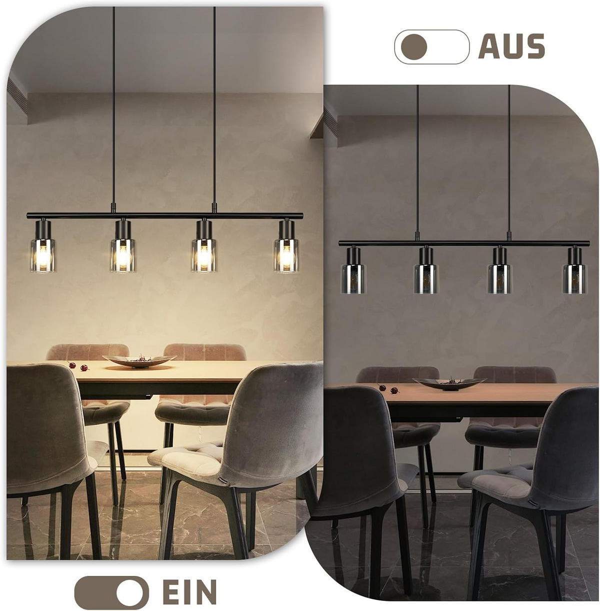 HÄNGELEUCHTE Myrm 140/30/68.5 cm - Schwarz, Metall (68.5/140/30cm) - ZMH