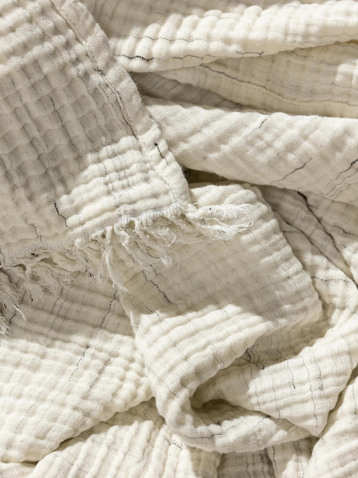 BAVLNĚNÁ deka Jona Krémová 140x200 cm - krémová, textil (140/200cm) - benuta Pure