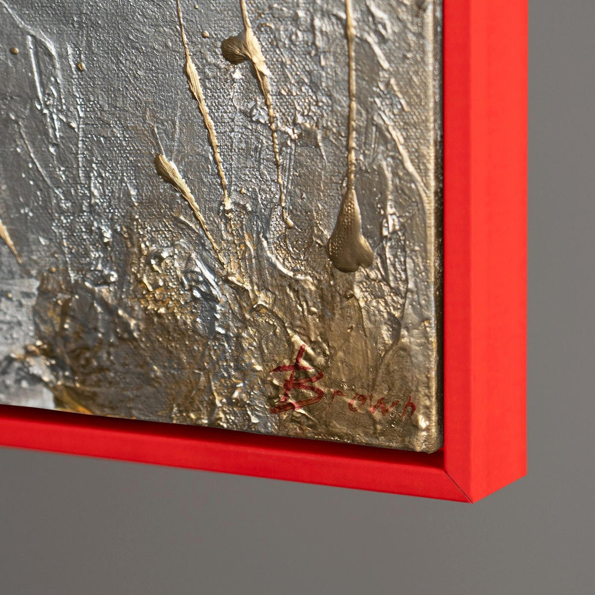 GEMÄLDE Frühlingsduft Schattenfugenrahmen Rot 160x80 cm - Rot, Holz (160/80cm) - YS-art gallery