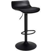 BARHOCKER Averna Kunstleder schwarz - Schwarz, Kunststoff/Metall (43/94/44cm) - TPFLiving