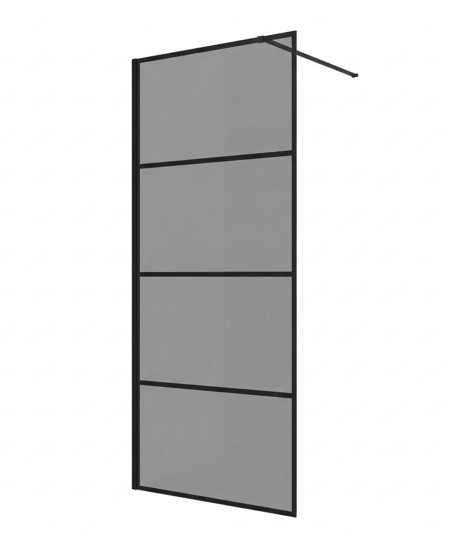 Badplaats Duschwand Schwarz, Anthrazit 50x200 cm