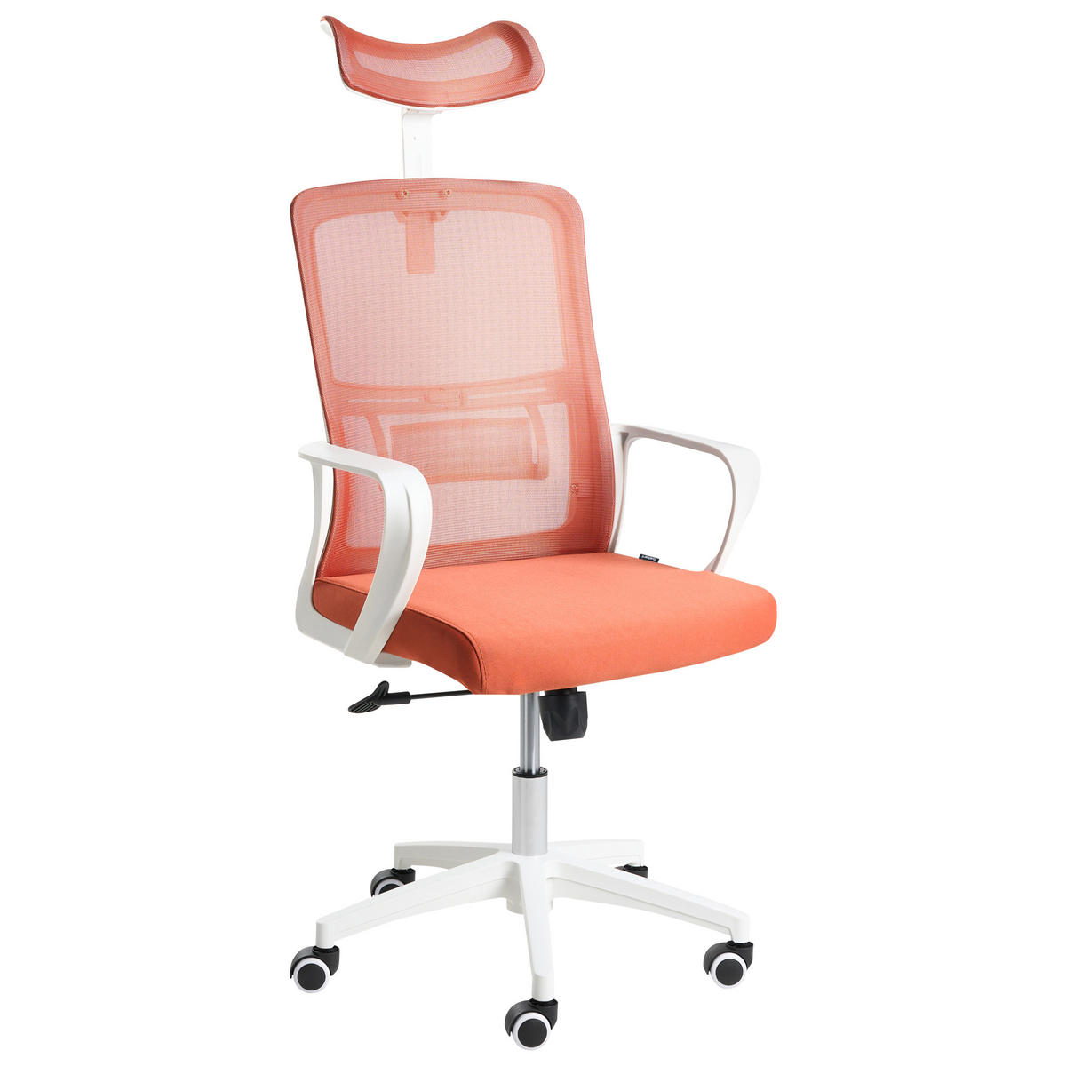 BÜROSTUHL Korallenrot Monarch - Koralle, Textil (46/110/62cm) - Beliani