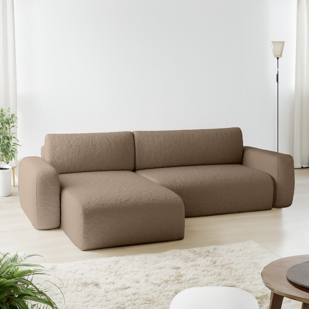 ECKSOFA Eckcouch Varde Universelle Brown - Braun, Textil (294/185cm) - Fedve
