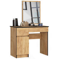 MĂSUȚĂ de machiaj cu oglindă - stejar Sonoma, lemn (90/142/50cm) - RAUMHIRSCH FURNITURE