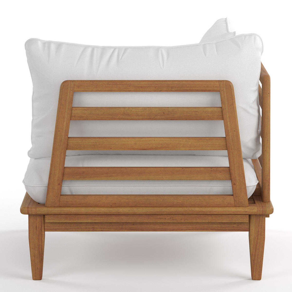 LOUNGEGRUPPE - 2-teilig - Akazie massiv / Webstoff - Akazie Braun / Creme - Creme/Akaziefarben, Holz/Textil - home24