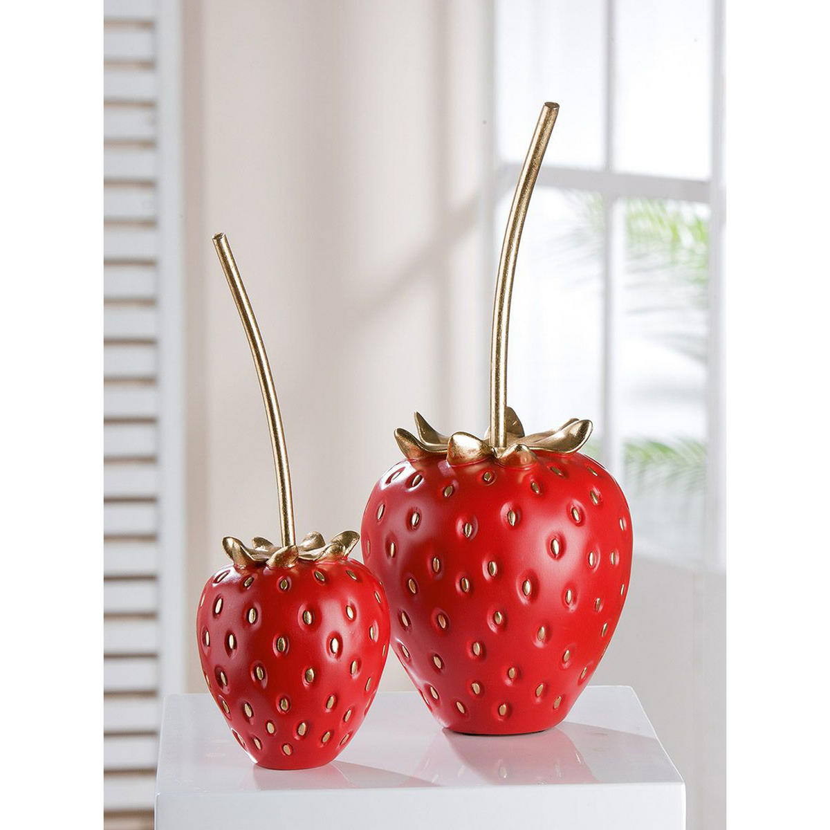 DEKOSKULPTUR Erdbeere Frutilla, Poly, Rot, H 35 cm - Rot, Kunststoff (17/36/17cm) - Gilde
