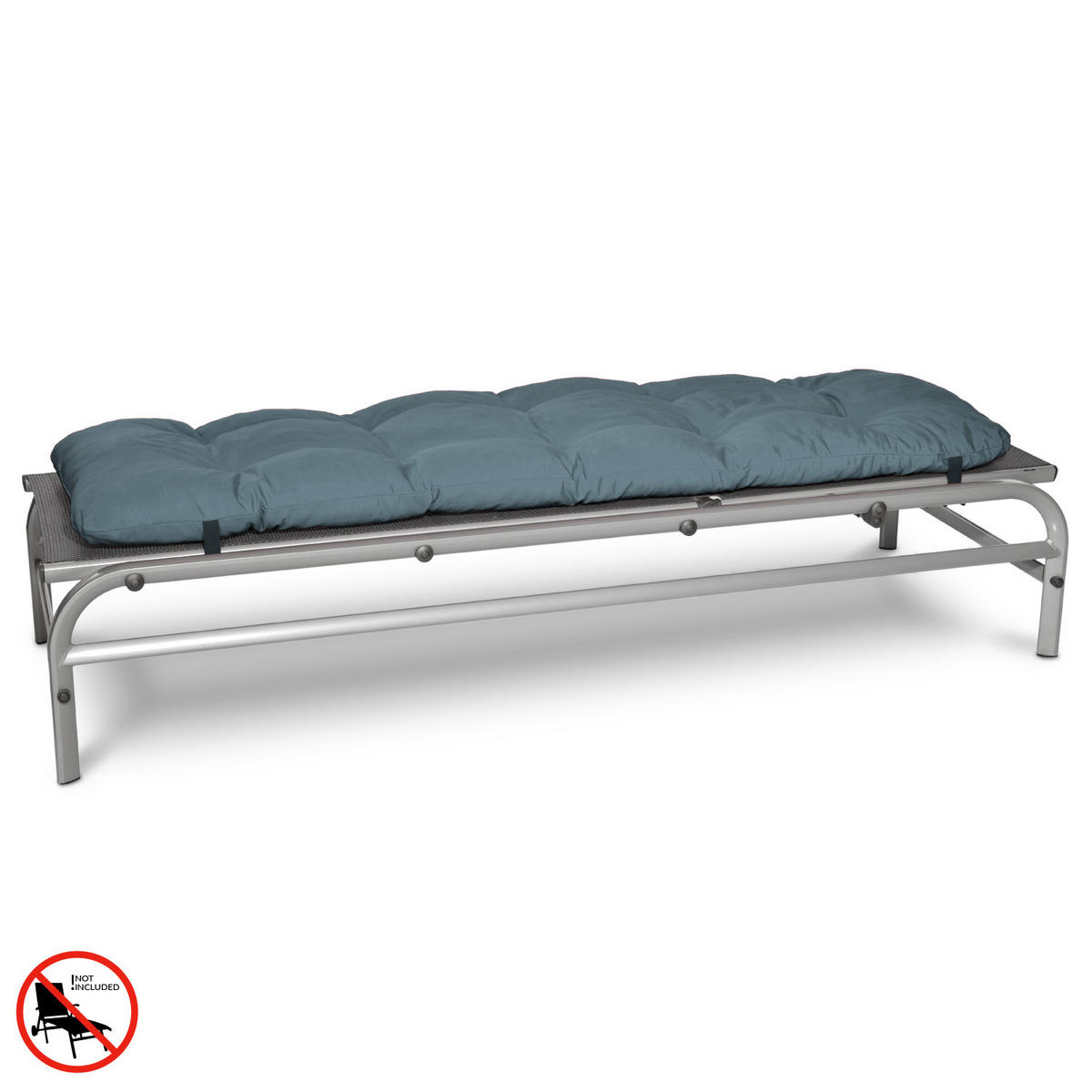 ROLLLIEGENAUFLAGE Flair RL 190x60x8cm Taubenblau - Blaugrau, Textil (60/190cm) - Beautissu 