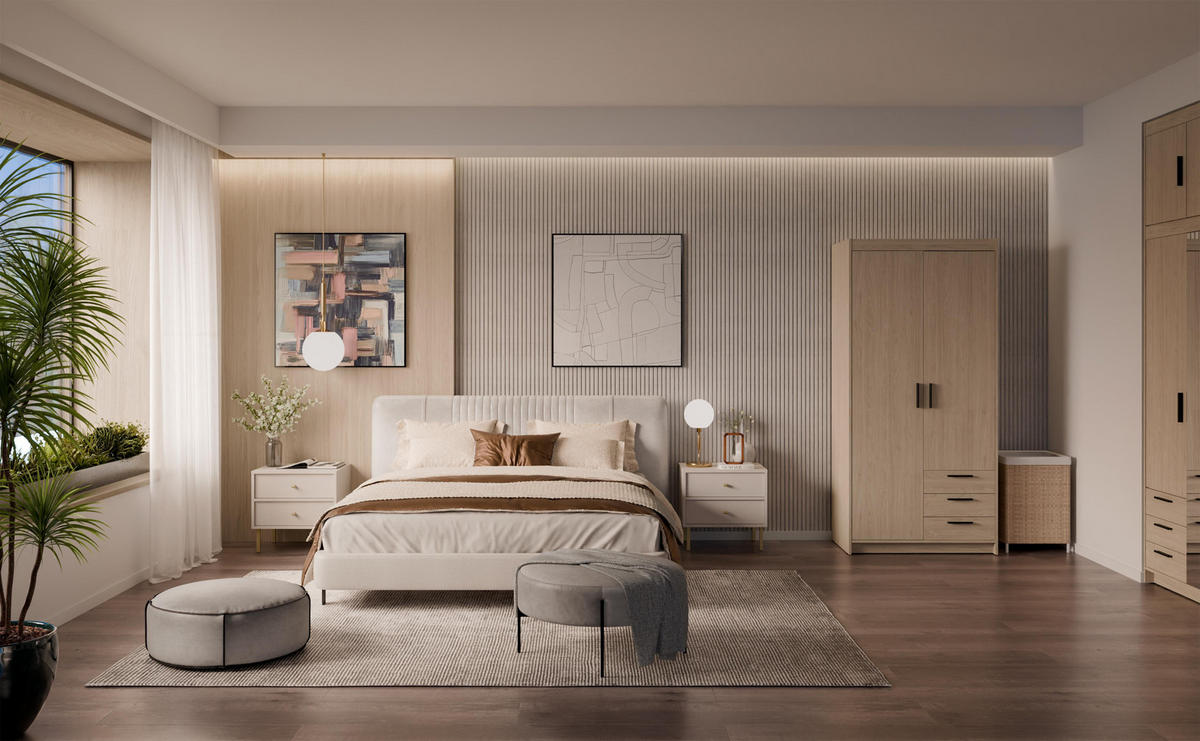 KLEIDERSCHRANK Storicos Geölte Eiche 89,7/190,5/53 cm - 2T3S Modern mit Schubladen - Eichefarben, Holzwerkstoff/Kunststoff (89.8/190.5/53cm) - AX Living