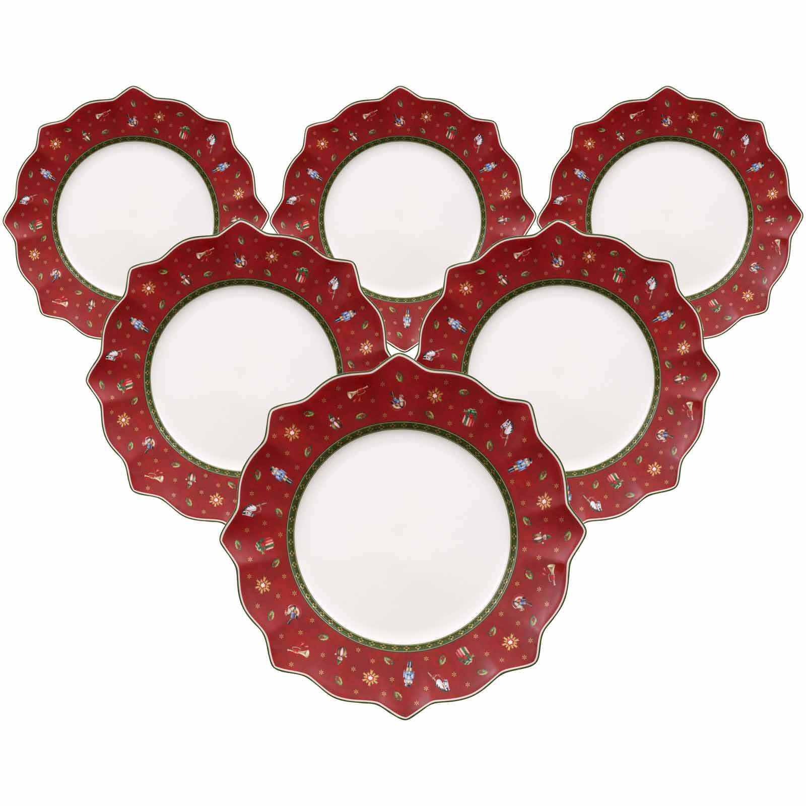 SPEISETELLER Toy's Delight rot ø 28,4 cm 6er Set - Rot, Keramik (28.4cm) - Villeroy & Boch