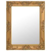 WANDSPIEGEL Im Barock-Stil 50/60 Cm Golden - Goldfarben, Holz (60/3/50cm) - vidaXL