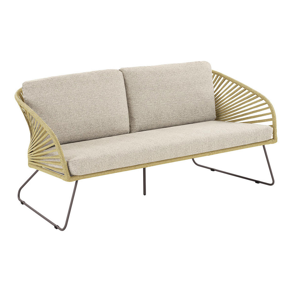 LOUNGE-SET, Novella, Beige, Stahl, 162 x 78 x 73 cm - Beige, Metall - ebuy24
