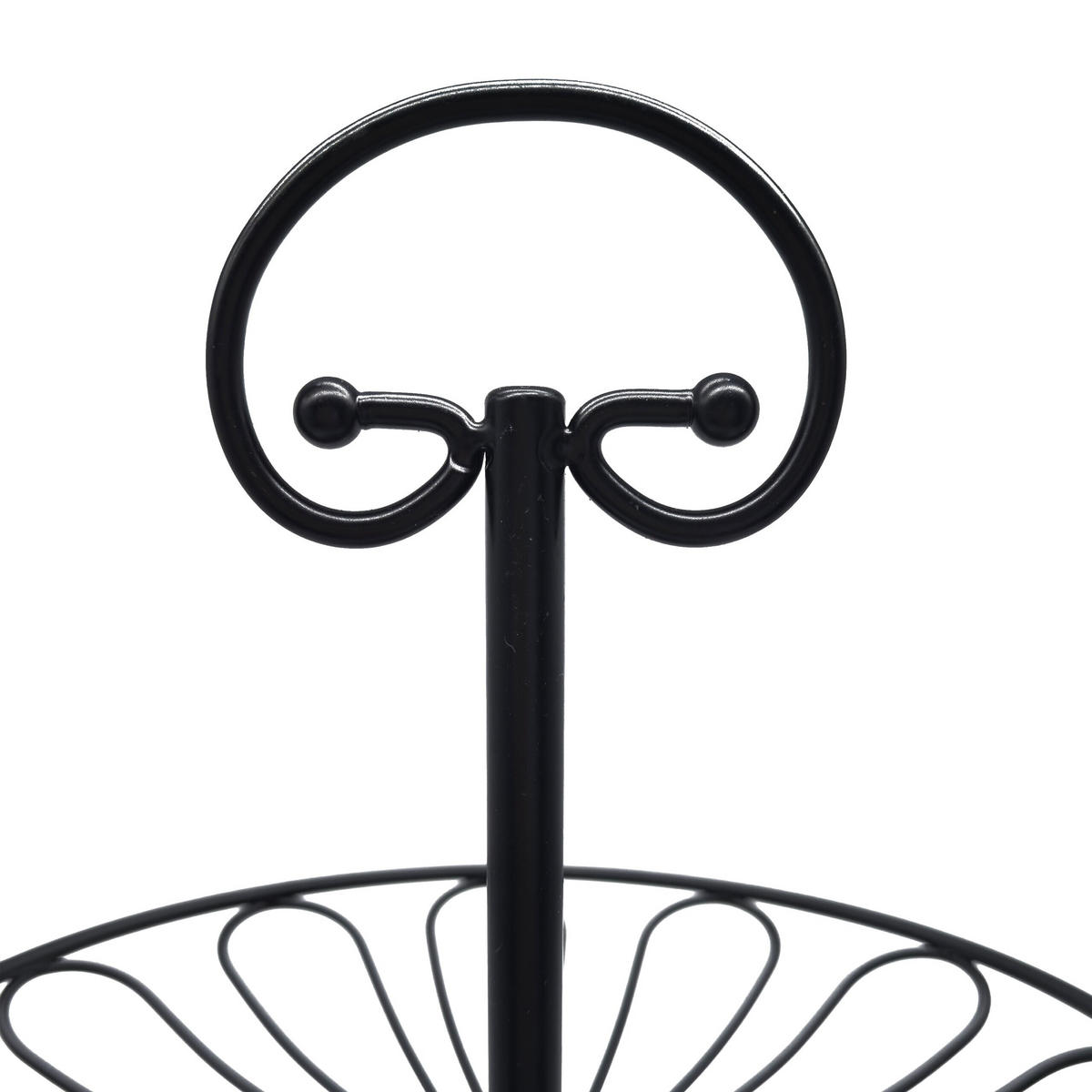 OBST-ETAGERE - Schwarz, Metall (30/47cm) - Relaxdays