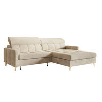 ECKSOFA Creme BAMBINO Mit Verstellbaren Kopfstützen Rechts - Beige/Creme, Textil (174/223cm) - Sepro Meble