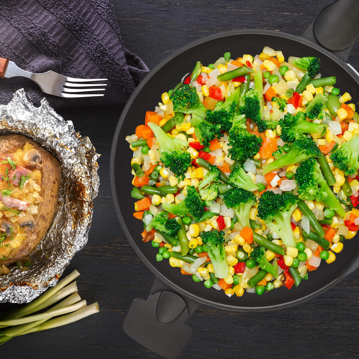 WOKPFANNE - Schwarz, Glas/Kunststoff (31.5/57.5/15cm) - Relaxdays