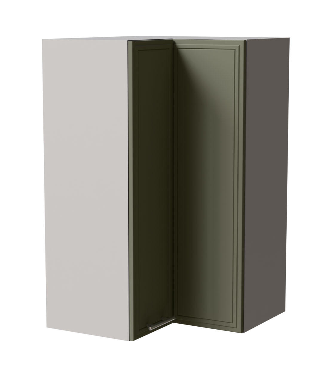 ECKHÄNGESCHRANK Salo W14/60 Grau / Reed Green Matt 60 / 60 / 96cm - Grau/Grün, Holz/Holzwerkstoff (60/96/60cm) - Feldmann-Wohnen