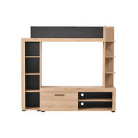 TV-WAND - 172.5 cm x 33 cm - Holz, Platte - Anthrazitgrau, Naturfarben Hell - BALTIMORE - Anthrazit/Naturfarben, Holz (172.5/157.5/33cm) - Vente-Unique
