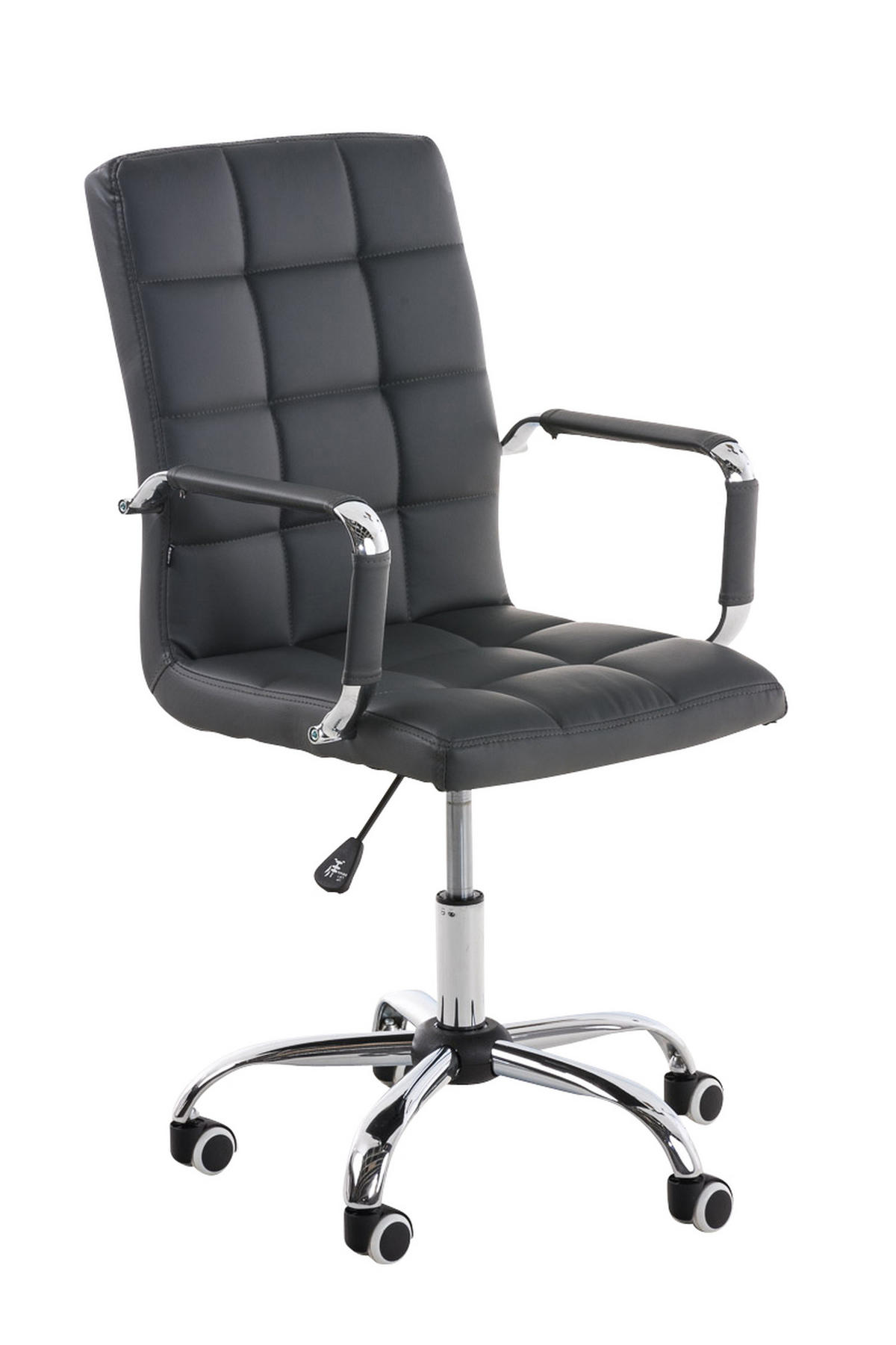BÜROSTUHL Deal V2, Kunstleder Grau - Grau, Textil/Metall (54/101/59cm) - TPFLiving