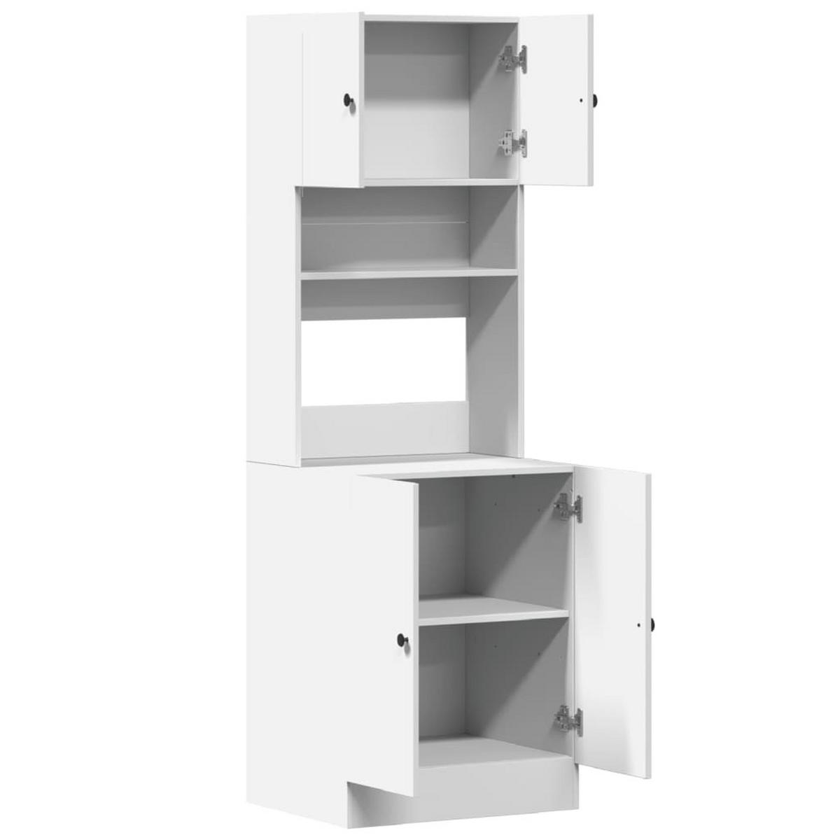 KÜCHENSCHRANK Weiss 60/50/180 Cm Holzwerkstoff - Weiß, Holzwerkstoff (50/180/60cm) - vidaXL