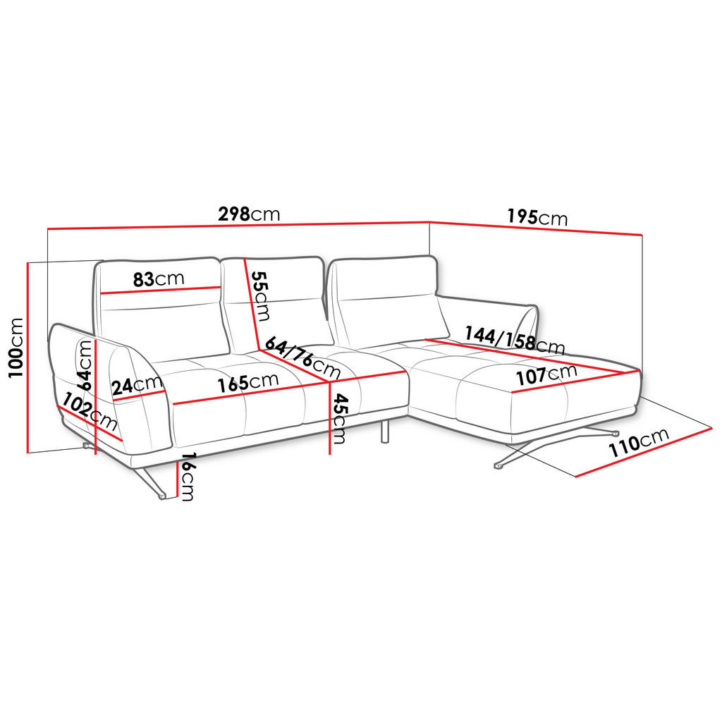 Thumbnail - Mirjan24 Ecksofa, Beige, Textil, 5-Sitzer, L-Form, 298x195 cm, Wohnzimmer, Sofas & Couches, Wohnlandschaften, Ecksofas