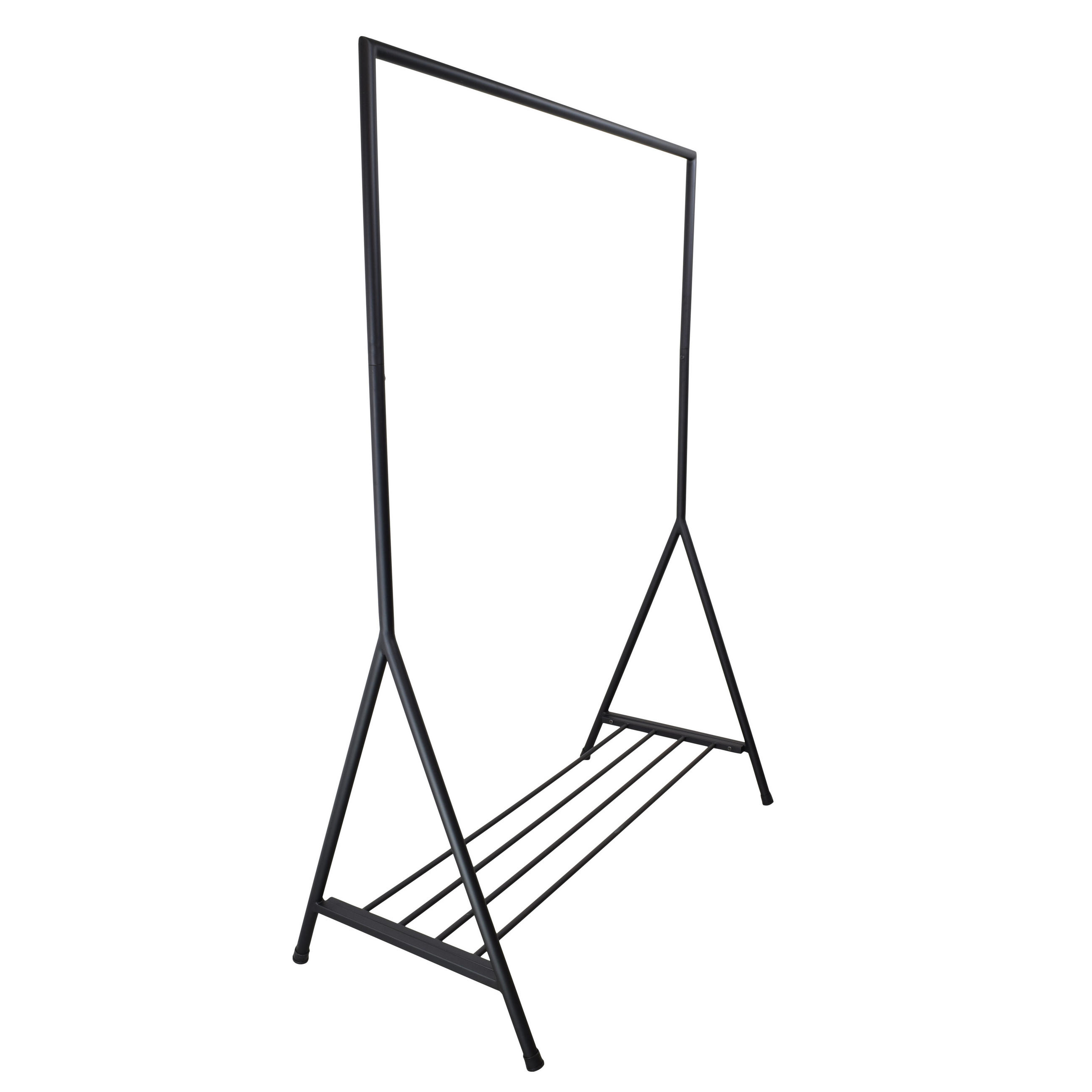 KLEIDERSTÄNDER Ward - Schwarz, Metall (59/165/117cm) - LOFT42