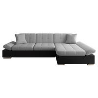 ECKSOFA Malwi, Seite: Rechts - Schwarz/Grau, Holz/Textil (278/161cm) - MIRJAN24