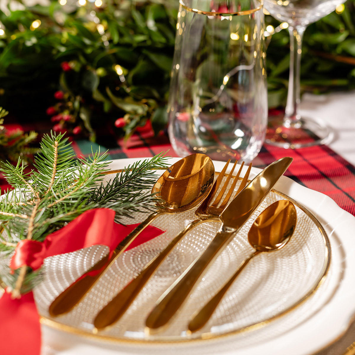 BESTECKSET Abele Gold 16-teilig - Gelb, Metall - Homla