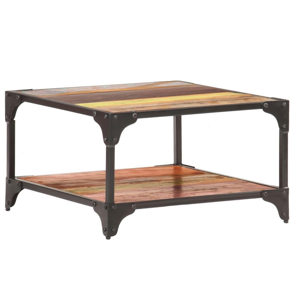 COUCHTISCH 60x60x35 cm Altholz Massiv - Multicolor, Metall (60/60/35cm) - furnicato