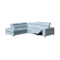 ECKSOFA Avenger Echtleder mit 1 x Relaxfunktion Weiß - Weiß, Leder/Metall (224/81/271cm)