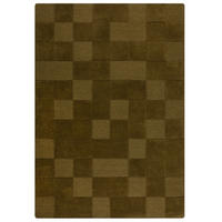 WOLLTEPPICH DEBEN, mit Schachbrettmuster, Grün, 200 x 290 cm - Grün, Textil (200/290cm) - KADIMA DESIGN