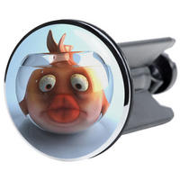 WASCHBECKENSTÖPSEL Goldfisch - Orange, Kunststoff/Metall (4/7/7cm) - Sanilo