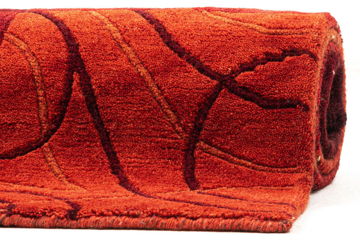 HANDKNÜPFTEPPICH Domas 120x180 cm - Rot, Textil (120/180cm) - THEKO