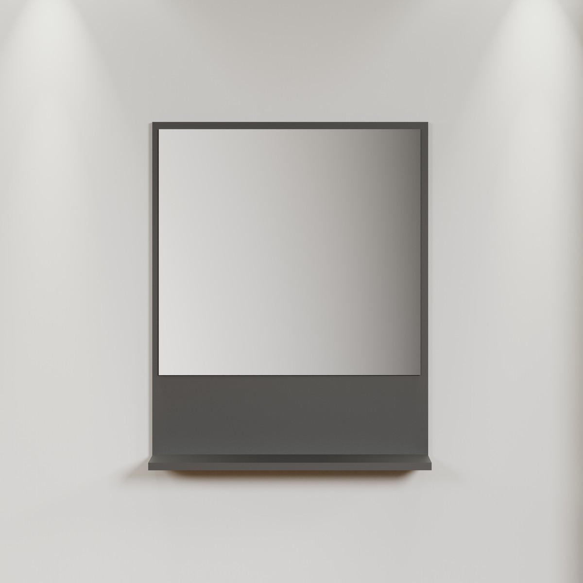 WANDSPIEGEL PureBliss Anthrazit - Anthrazit, Holzwerkstoff (60/74/14cm) - Trendteam