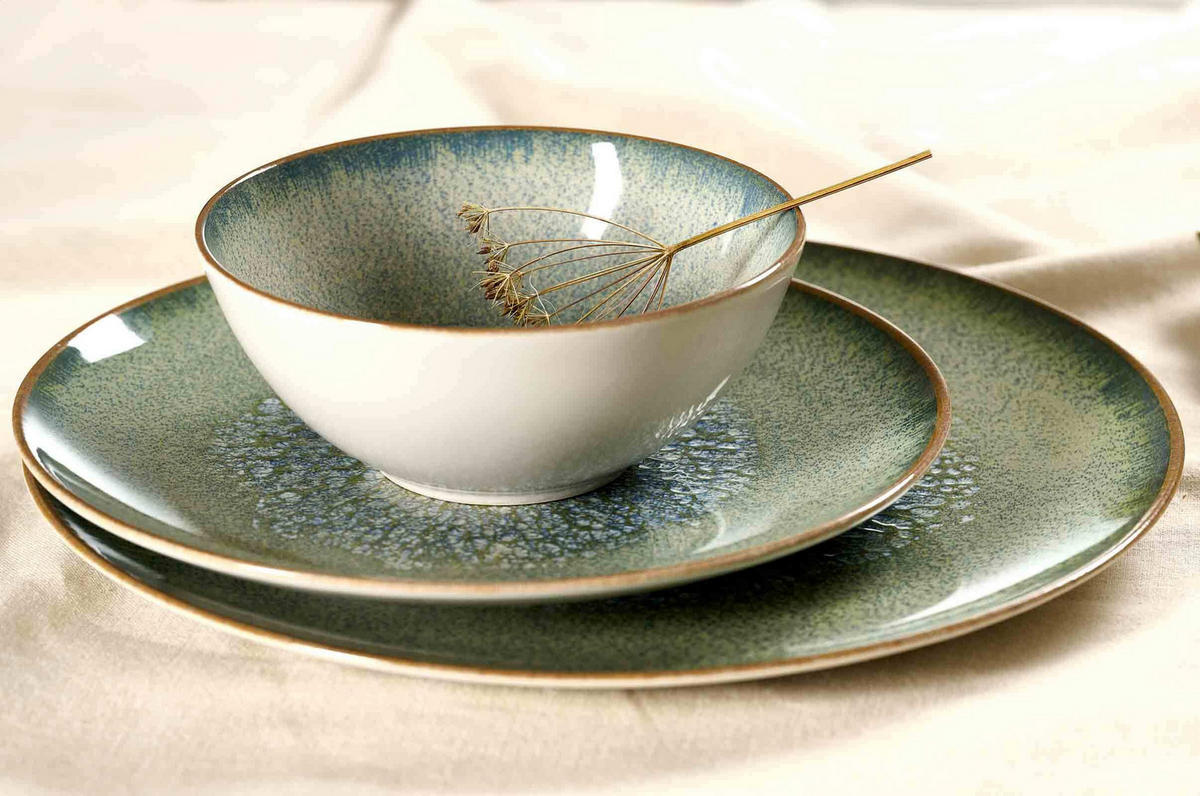 BASIC-SET Verde grün 12er Set - Grün, Keramik (2/2/2cm) - Ritzenhoff Breker