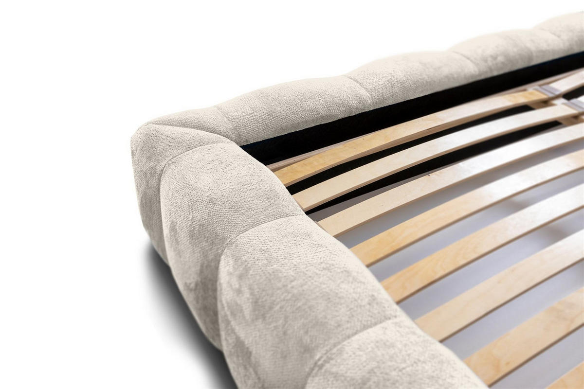 POLSTERBETT Hailey In Tender Way - Weiß, Holzwerkstoff/Textil (180/200cm) - Fun Möbel